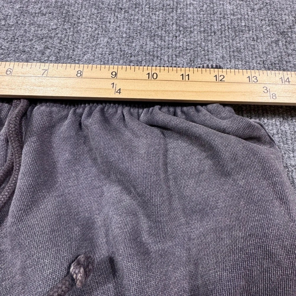 Zara Womens Wide Leg Sweatpants Faded Black 100% Cotton Raw Hem Size S Small - Picture 6 of 7